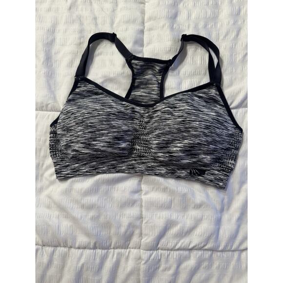 Racerback Sports Bra Gray Black Women's Small Padded Athletic Athlete - Picture 1 of 5